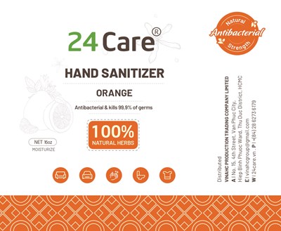 473 mL Label (Hand Sanitizer Orange Front 16oz)
